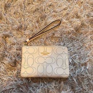 Coach Cream Wristlet